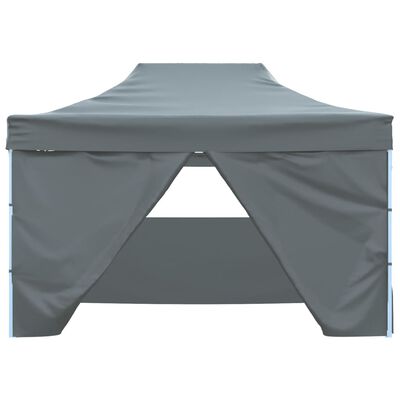 vidaXL Tente pliable avec 4 parois latérales 3 x 4,5 m Anthracite