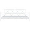 vidaXL Cadre de lit m&eacute;tal sans matelas et pied de lit blanc 193x203 cm