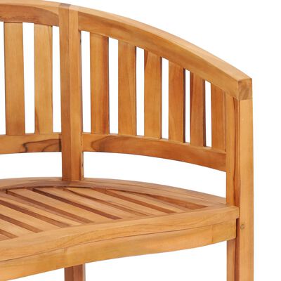 vidaXL Chaise en forme de banane Bois de teck solide