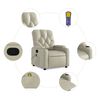 vidaXL Fauteuil de massage inclinable cr&egrave;me similicuir