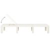 vidaXL Chaise longue plastique blanc