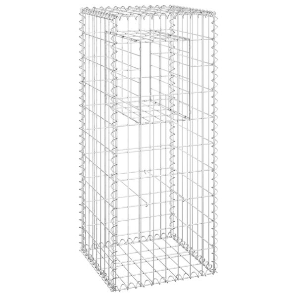 vidaXL Poteaux à panier de gabion 2 pcs 40x40x100 cm Fer