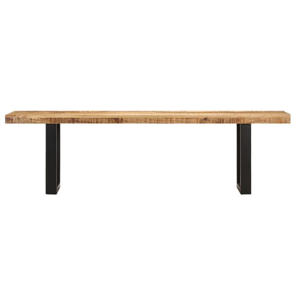 vidaXL Banc 160 cm Bois de manguier brut massif et acier