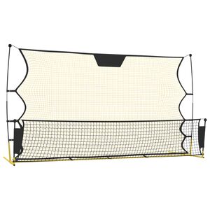 vidaXL Filet de rebond de football noir/jaune 183x85x120 cm polyester