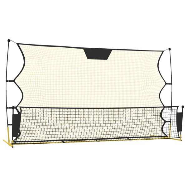 vidaXL Filet de rebond de football noir/jaune 183x85x120 cm polyester