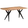 vidaXL Table de salle &agrave; manger 160x80x76 cm Bois d'acacia solide