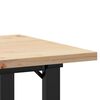 vidaXL Table &agrave; manger cadre en O 50x50x75,5cm bois de pin massif acier