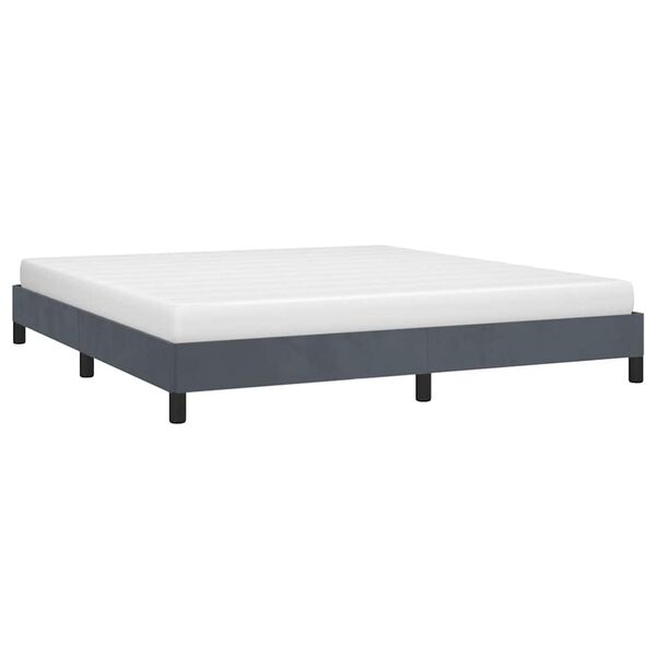 vidaXL Cadre de lit sans matelas gris foncé California velours
