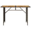 vidaXL Table de jardin avec dessus en bois gris 110x68x70 cm rotin