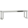 vidaXL Table de travail de cuisine avec étagère 110x30x120 cm inox