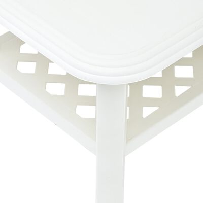 vidaXL Table basse Blanc 90x60x46 cm Plastique