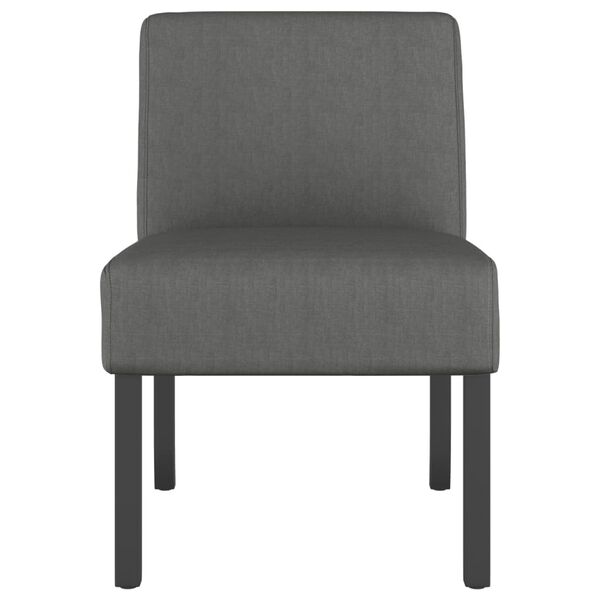 vidaXL Fauteuil sans accoudoirs gris fonc&eacute; tissu
