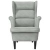 vidaXL Fauteuil gris clair velours