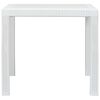 vidaXL Table de jardin Blanc 79x79x72 cm Plastique Aspect de rotin