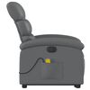 vidaXL Fauteuil inclinable de massage électrique gris similicuir