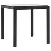 vidaXL Chaises longues lot de avec table R&eacute;sine tress&eacute;e textil&egrave;ne Noir