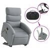 vidaXL Fauteuil inclinable de massage gris clair tissu