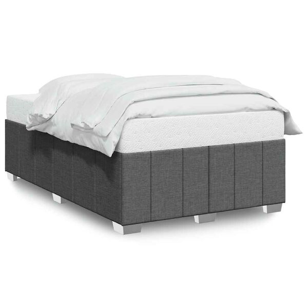 vidaXL Cadre de lit sans matelas gris foncé tissu