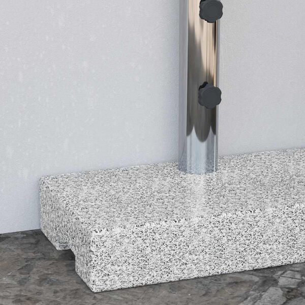 vidaXL Socle de parasol Granite rectangulaire 25 kg