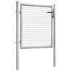 vidaXL Portail de jardin en acier galvanis&eacute; 100 x 75 cm argent