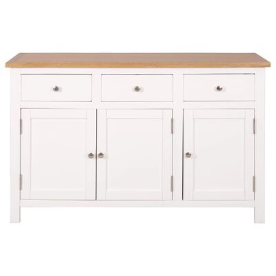 vidaXL Buffet 110x33,5x70 cm Bois de chêne massif