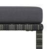 vidaXL Salon de jardin 4 pcs avec coussins Résine tressée Gris