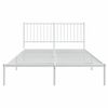 vidaXL Cadre de lit métal sans matelas et tête de lit blanc 135x190 cm