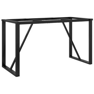 vidaXL Pieds de table &agrave; manger cadre en O 120x60x73 cm acier