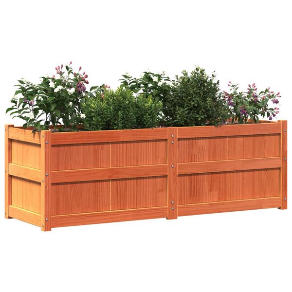 vidaXL Jardini&egrave;re cire marron 150x50x50 cm bois de pin massif