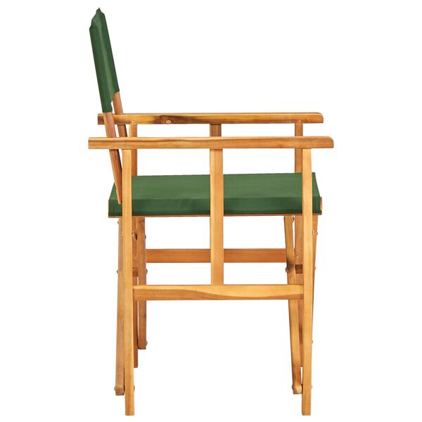 vidaXL Chaise de metteur en sc&egrave;ne bois massif d'acacia vert