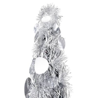 vidaXL Sapin de Noël artificiel escamotable argenté 150 cm PET