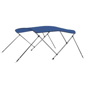 vidaXL Auvent bimini &agrave; 3 arceaux Bleu 183x140x137 cm
