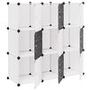 vidaXL Organisateur de rangement cube avec 9 compartiments Noir/Blanc