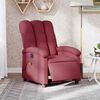 vidaXL Fauteuil de massage inclinable électrique rouge bordeaux tissu