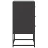 vidaXL Tables de chevet 2 pcs noir 36x39x78 cm acier