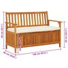 vidaXL Banc de rangement de jardin Bois d'acacia solide 120x63x84 cm