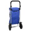 vidaXL Trolley de shopping Bleu 36.5 x 46.5 x 100.5 cm Tissu Oxford