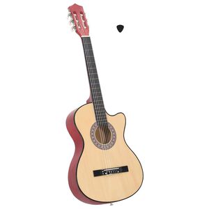 vidaXL Guitare acoustique pan coupé western avec 6 cordes 38" tilleul