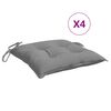 vidaXL Coussins de chaise lot de 4 gris 40x40x7 cm tissu oxford
