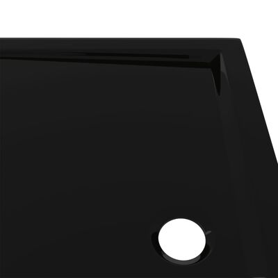 vidaXL Receveur de douche rectangulaire ABS Noir 80x100 cm