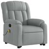 vidaXL Fauteuil inclinable de massage gris clair tissu