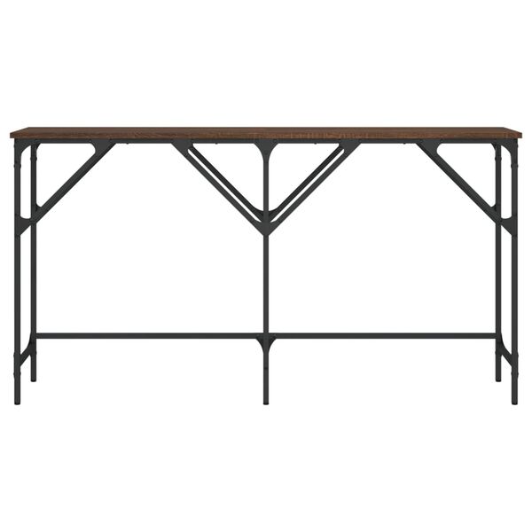 vidaXL Table console ch&ecirc;ne marron 140x29x75 cm bois d'ing&eacute;nierie