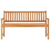 vidaXL Banc de jardin &agrave; 3 places avec table 150 cm Bois de teck massif