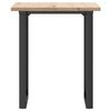 vidaXL Table à manger cadre en O 70x70x75,5cm bois de pin massif acier