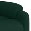 vidaXL Fauteuil inclinable de massage électrique vert foncé velours