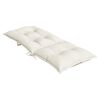 vidaXL Coussins de chaise &agrave; dossier haut lot de 2 cr&egrave;me m&eacute;lang&eacute; tissu