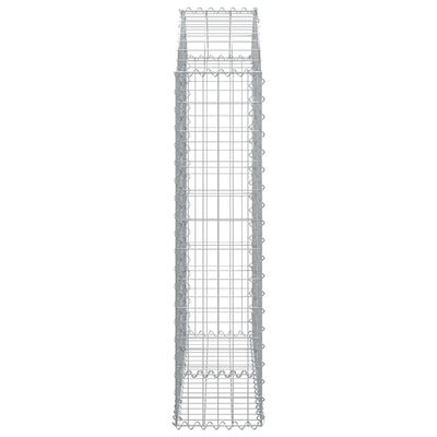 vidaXL Panier de gabions arqué 100x30x120/140 cm Fer galvanisé