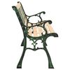 vidaXL Banc de jardin 122 cm fonte et bois de sapin massif