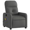 vidaXL Fauteuil inclinable de massage gris fonc&eacute; tissu