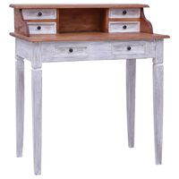 vidaXL Bureau avec tiroirs 90x50x101 cm bois de récupération solide